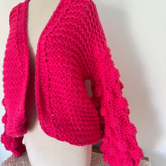Anthropologie Pamela Chunky Knit Pink Sweater - Picture 4 of 10